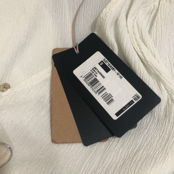 Patrizia Pepe White Ruffle Trim Mini Dress Size 0 NWT - Picture 11 of 12